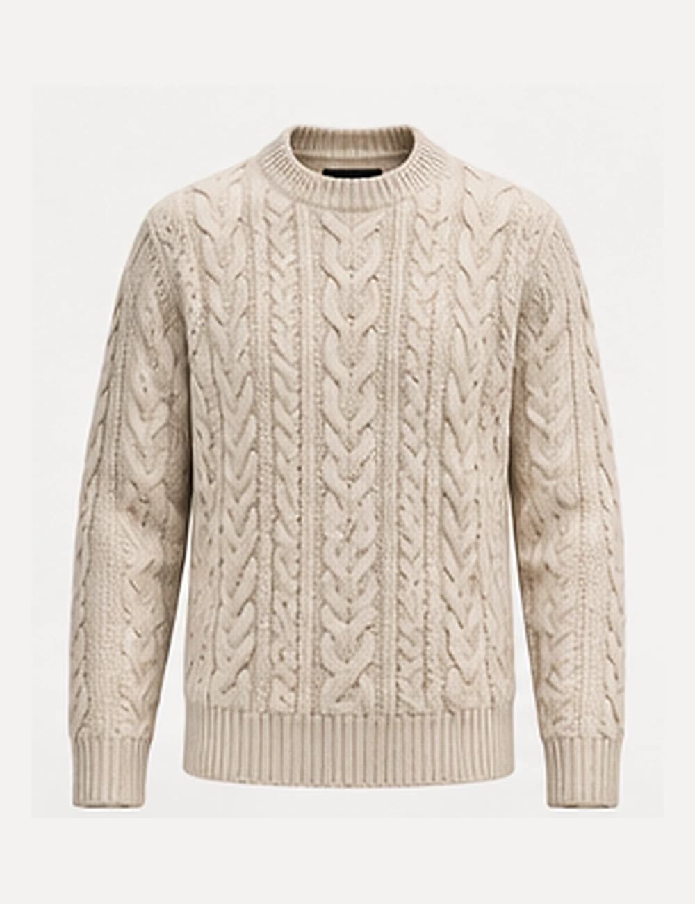 Highland Cable Knit — Oat, photograph 1